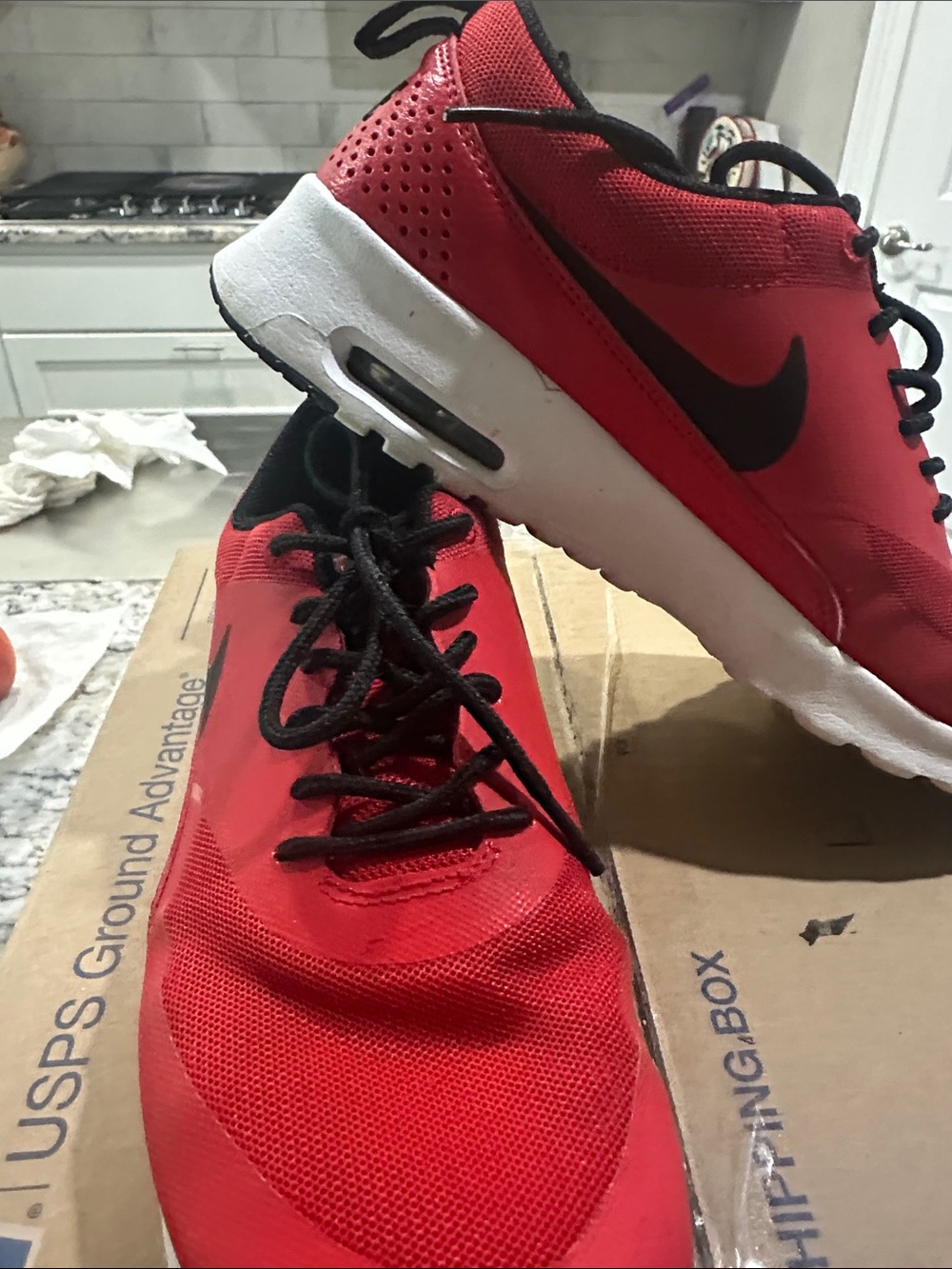 Nike Red and Black Running Shoes